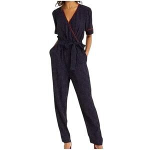 Draper James Women’s Blue Red Jumpsuit Size Medium
